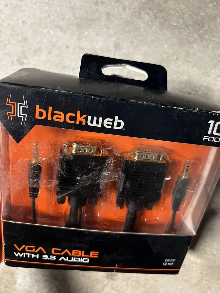 Blackweb VGA Cable With 3.5 Audio 10 FT Connect PC to VGA Compatible Device. - Image 2 of 4