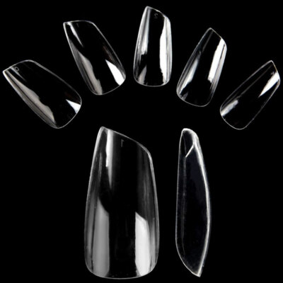 120 Lipstick Press-On Tips Fullcover Nails Click-It Clear Nailart Modellage 