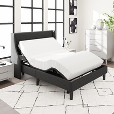 Sifurni Queen Size Adjustable Bed, Motorized Head and Foot Incline, Only Base
