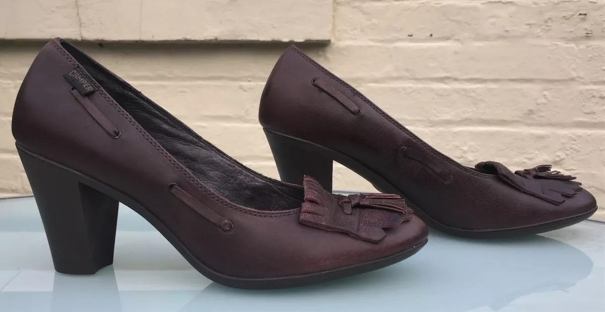 CAMPER Heels Conker Brown With Fringe Tassel Detail Eu 38 UK 5 Worn Once