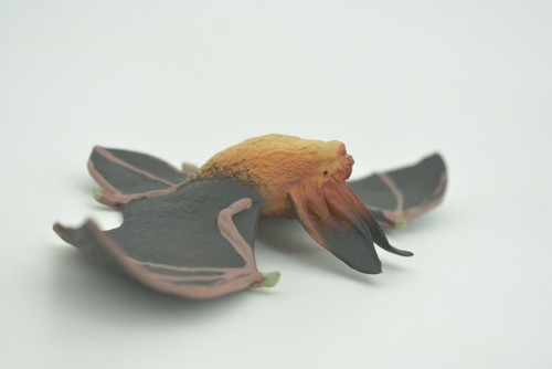 Townsend's Big-eared Bat Toy Model Hand Painted Realistic Rubber 7" CH283 BB178 - Picture 5 of 7