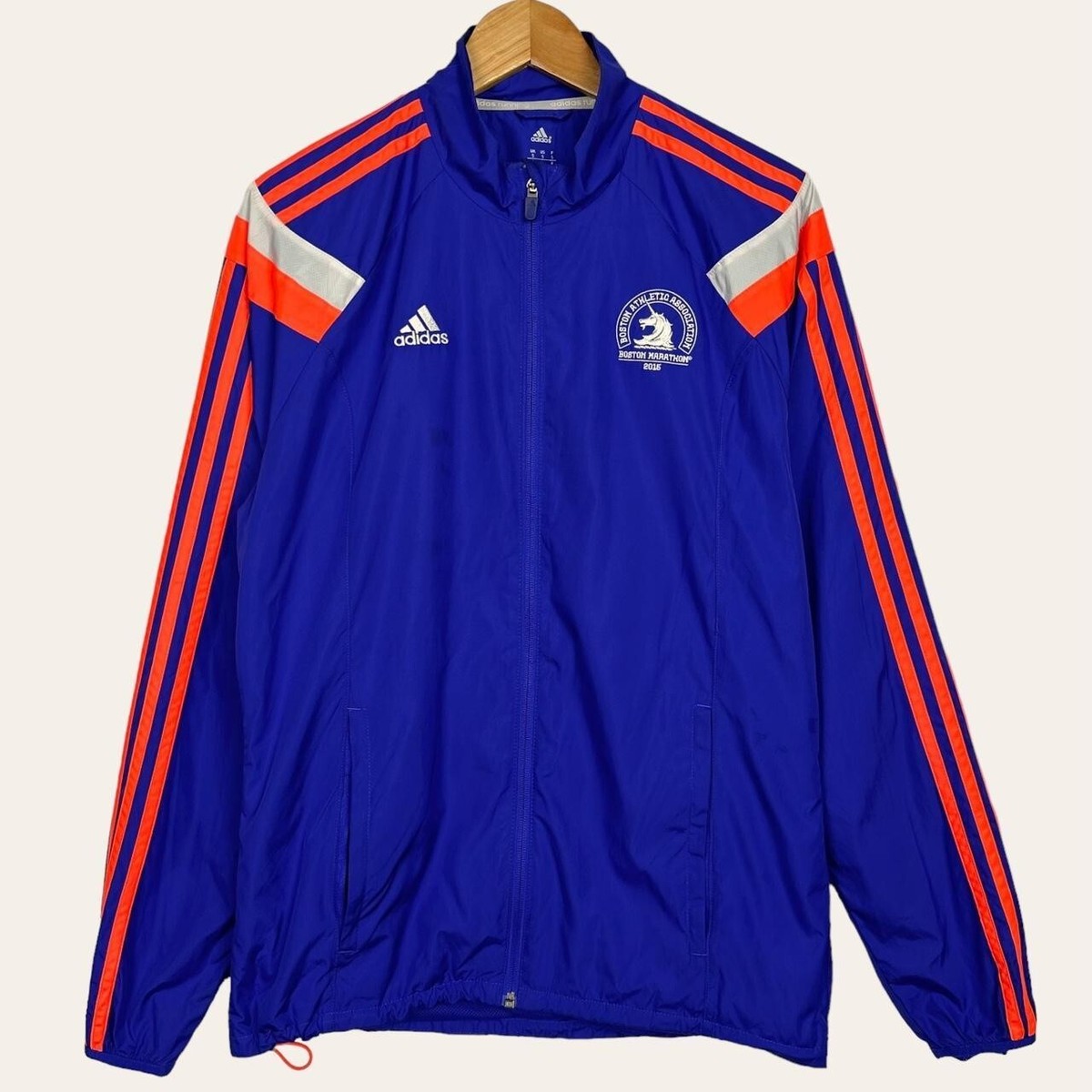 Adidas 2015 Boston Marathon Anthem Men's Jacket Style S87656 Size