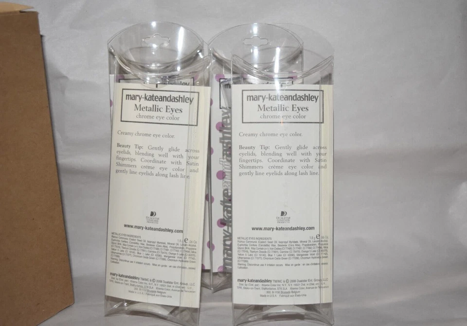 4x NUEVO EN CAJA Mary Kate & Ashley Ojos Metálicos Cromo Color de Ojos Foto 3 de 4