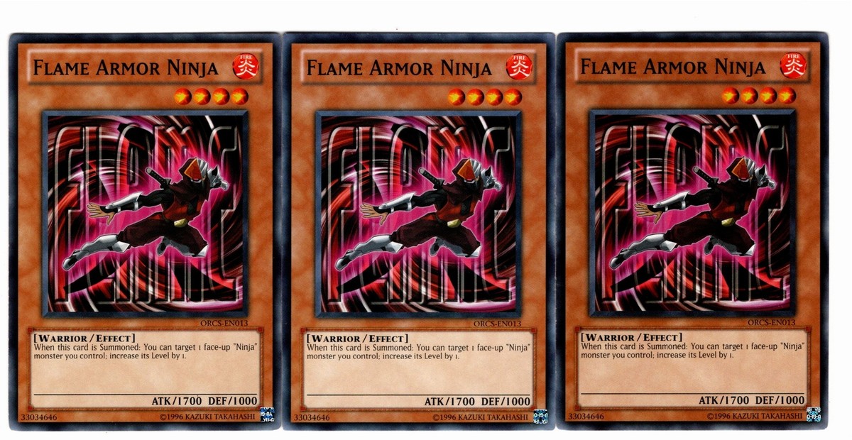 Yugioh- 3X Flame Armor Ninja - Common - Unlimited - ORCS-EN013