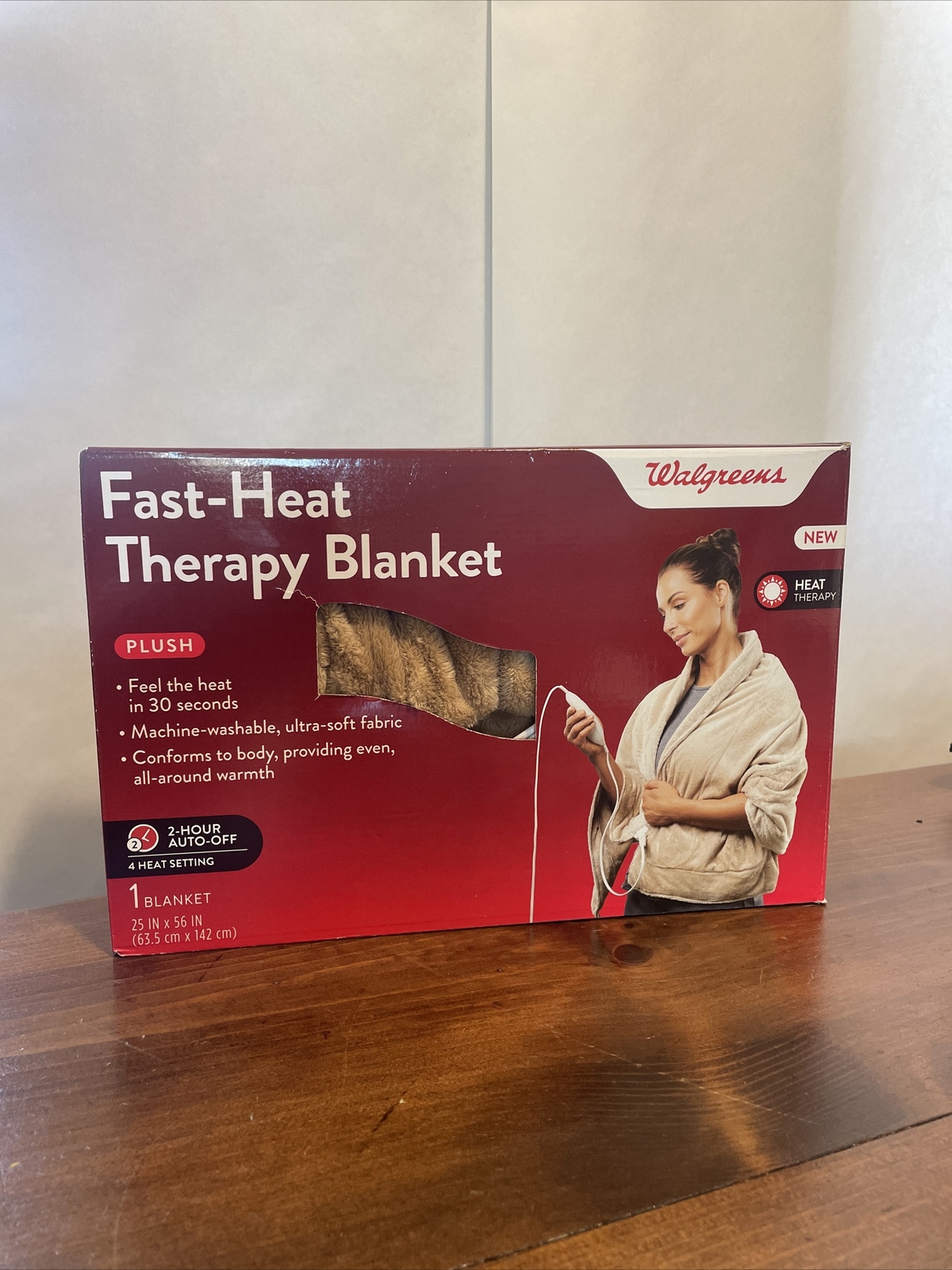 Walgreens Fast Heat Therapy Blanket Plush Size: 25u0026#034; x 56u0026#034; Machine  Washable | eBay