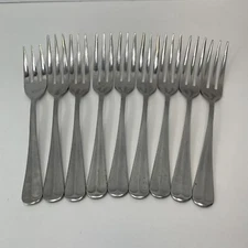 Home Concepts Stainless Steel Forks Lot of 8 Korea HCF7 Center Ridge 6.5" Dinner
