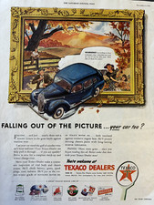 Texaco Gasoline Fire Chief Service Stations Products Vintage Print Ad 1945