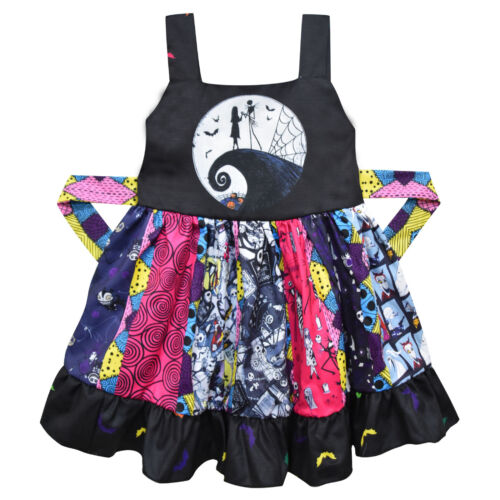Jack&Skellington Sally- Dress Girls Baby Boutique Summer Sleeveless Dress Twirl - Picture 5 of 8
