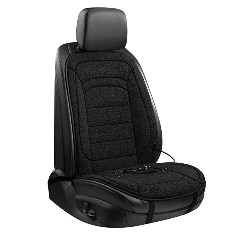 Heated Car Driver Seat Chair Cushion 12V Warmer Pad Hot Cover For