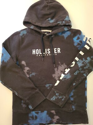 Hollister California Men's XS Black Hooded Pullover Sweatshirt