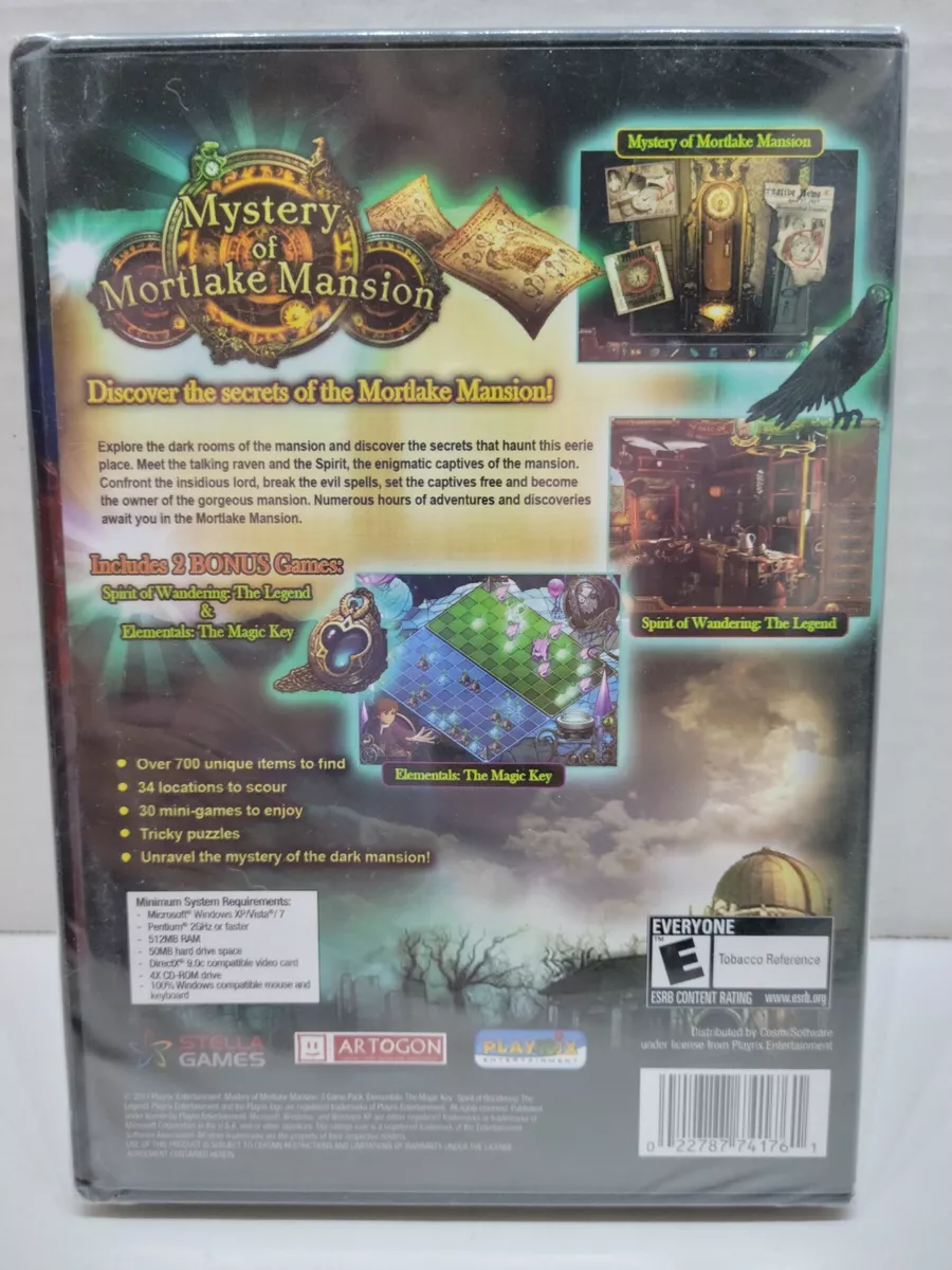 MYSTERY OF MORTLAKE MANSION 3 GAME PACK Hidden Object Brand New 22787611767