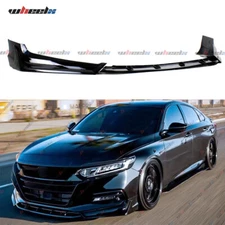 For 2018-2020 Honda Accord ACR Painted Black Pearl Front Bumper Lip Splitter Kit