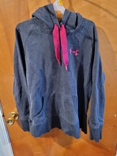 Under Armour UA Storm Women's Loose Pullover Hoodie Gray Pink Size Small