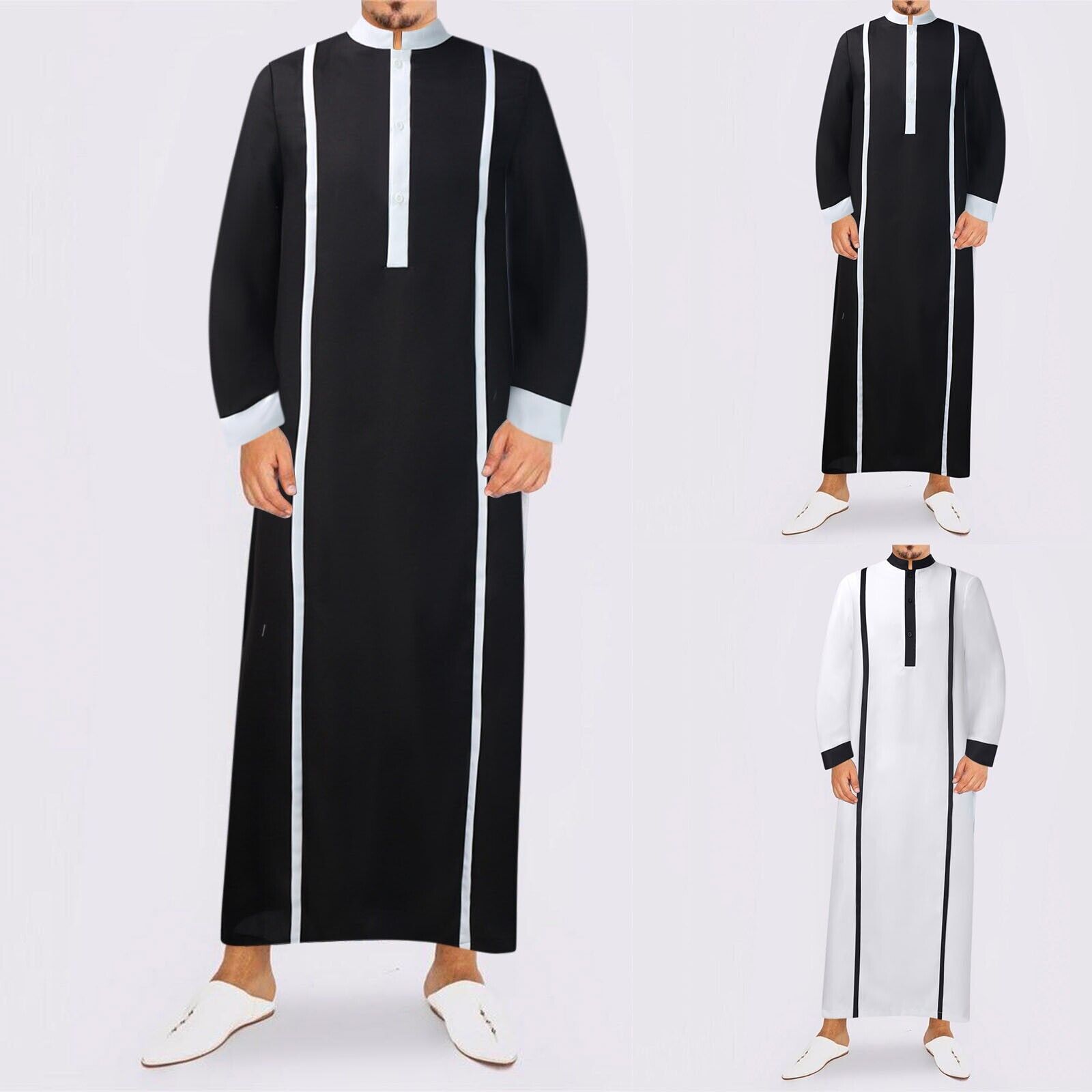 Mens Muslim Long Sleeved Clothing Lslamic Clothing Loose Fashion
