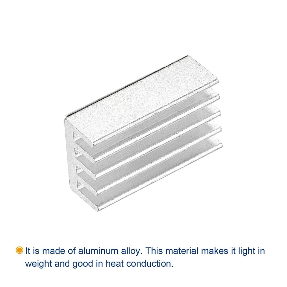 10Stück Elektronische Kühlermodulkühler Aluminium Kühlkörper 15x9x5mm Silber Ton - Bild 3 von 4