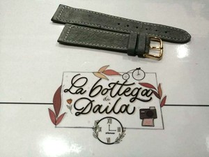 CINTURINO OROLOGIO PELLE 20MM GRIGIO CH FIBBIA ORO NUOVO FONDO MAGAZZINO  VINTAGE | eBay