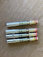 4 NOS Vintage High-Voltage Silver Connector Plugs for Ham Radio