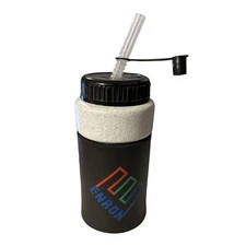 Vintage Enron Black Sports Bottle Cup Logo Koozie Kup Golf Beer Funny Gift
