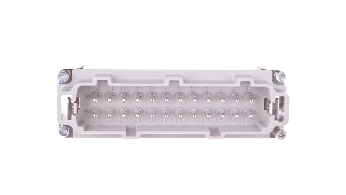 Connector insert 24P+PE male 16A 500V EPIC H-BE 24 SS 10196100 /T2UK