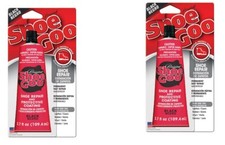 2 pk Shoe Goo BLACK 3.7 oz Shoe Repair Adhesive Glue Leather Rubber Black