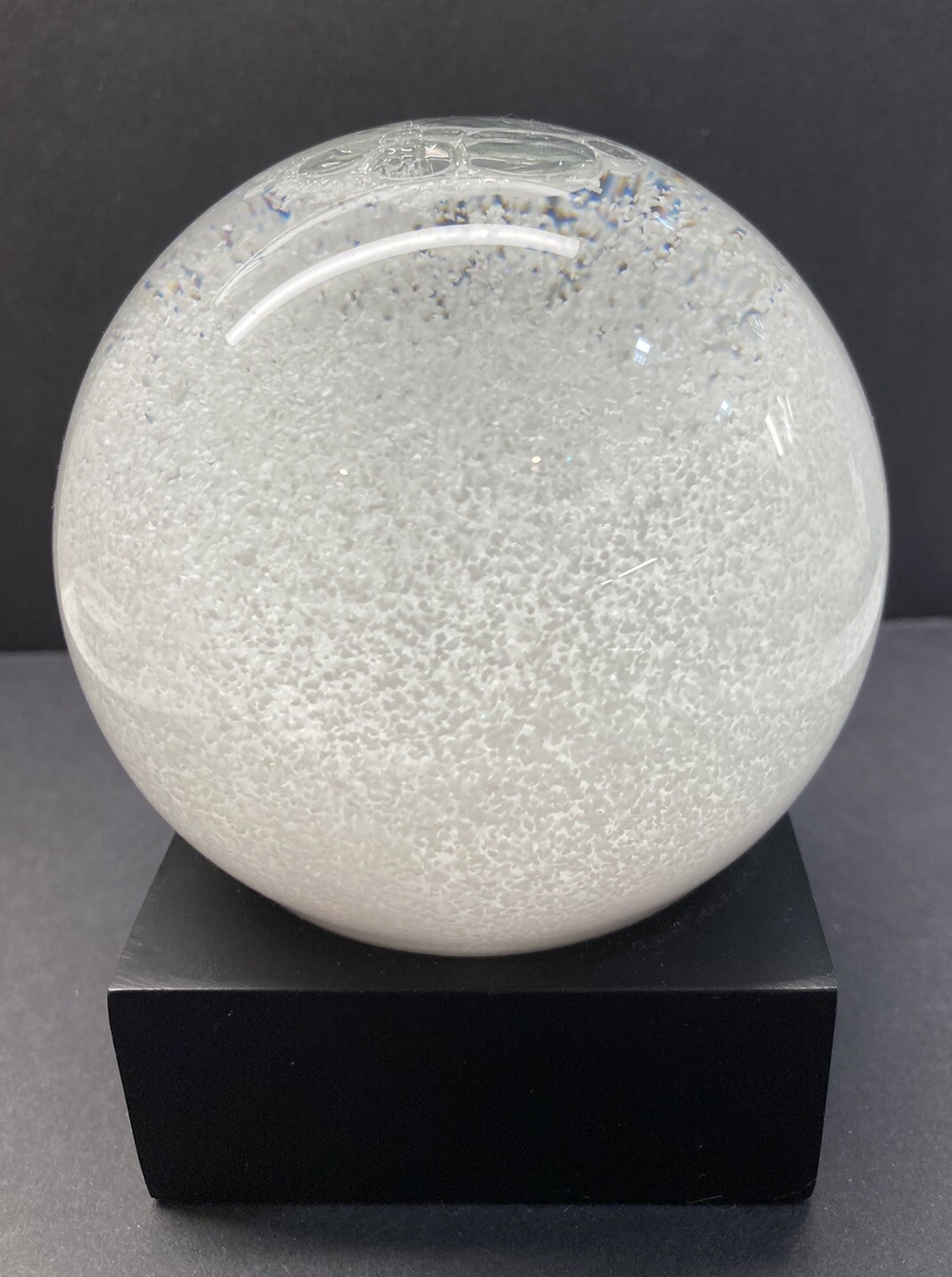 Snow Globe by CoolSnowGlobes “Snowball All Snow” All Year Snowstorm  Black Base