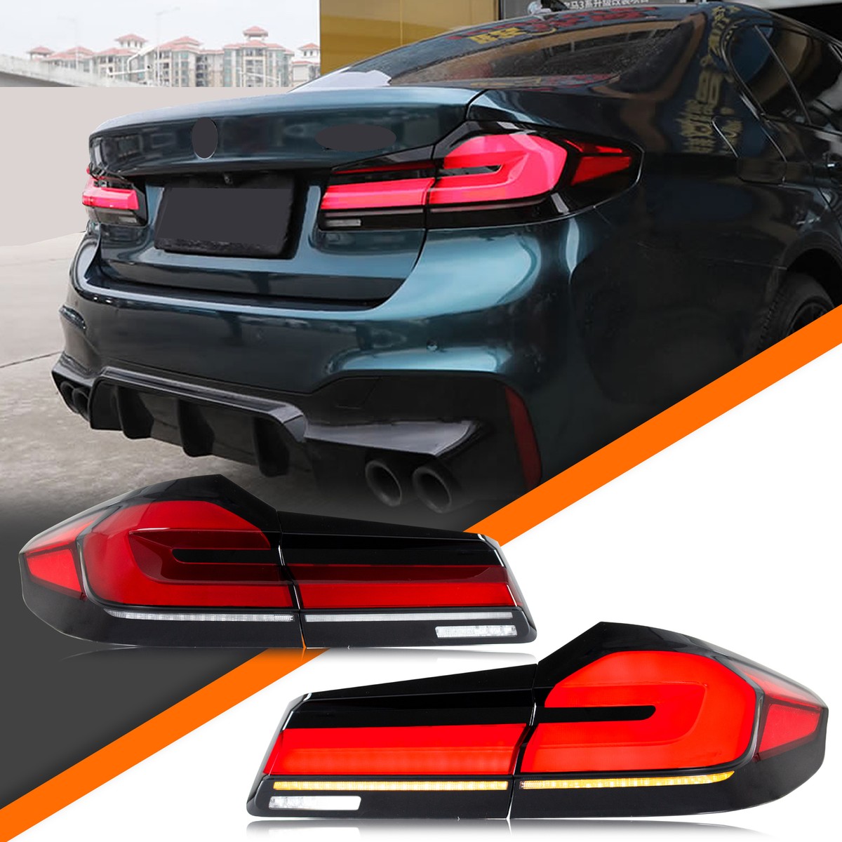 LED Tail Lights for BMW G30 M5 F90 5-Series 2017-2020 Sequential