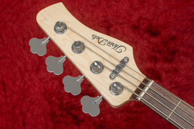 Electric Bass Guitar Three Dots JB BLK/R Black Color with