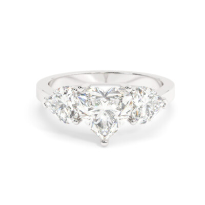 Diamond Engagement Ring VVS2 E Heart Cut 2.50 Carat Lab Created IGI Special