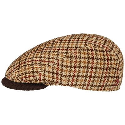 ALFONSO DESTE 4 Panel Houndstooth Flatcap Schirmmütze Schiebermütze
