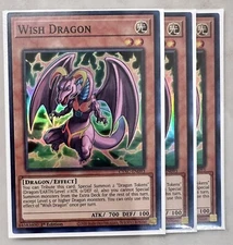 Yugioh! 3x Wish Dragon CYAC-EN093 Super Rare 1st Ed NM