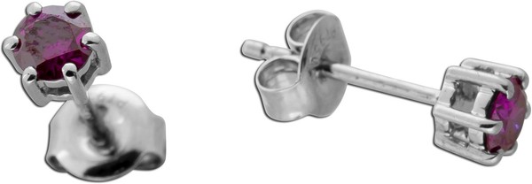 Brillant Ohrstecker Platin 950 Pinke Natur Diamanten 0.50Ct-image