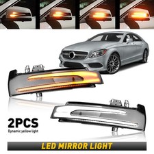 For Mercedes Benz C E S CLA CLS Sequential LED Side Mirror Turn Signal Light EXC