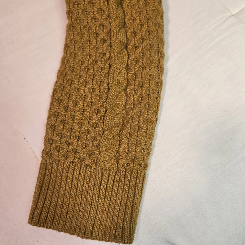 Mujer Suéter Vestido Grueso Tejido con Cable XL X-grande Naranja Quemado Manga Larga Foto 3 de 4