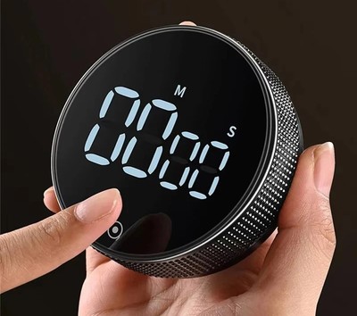 Magnetischer LED Küchentimer Digital Drehbar Countdown Kochen Backen Alarm UK