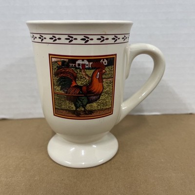 B.I. Inc Rooster Pedestal Drinking Mug 10oz - Coffee or Tea Mug