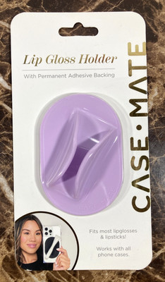Case-Mate Adhesive Lip Gloss Lipstick Holder For Smart Phone Tablet Light Purple