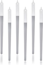 6Pcs Diamond Deb Nail File Metal Nail File with Sharp Pointed Tip, Stainless St