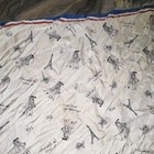d'lizzy White Paris Print Scarf Wrap w/ Blue Red Border Women's — photo 4