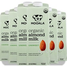 Bio ungesüßte Mandelmilch von Mooala 32 Oz 33,8 Fl 6er Pack