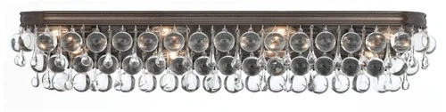 Crystorama Calypso Bronze 33" Wide Crystal Bathroom Light - Picture 1 of 5