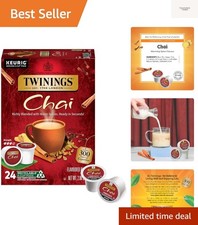 Experience Authentic Chai with 24 Caffeinated K-Cup Pods   Bold  Flavorful