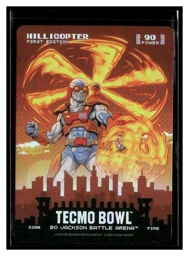Bo Jackson Battle Arena Tecmo #Hillicopter Drew Hill Skyline Fire Foil