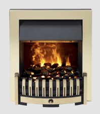 Dimplex Optimyst Danville Brass Inset Electric Fire DNV20BR with remote control.