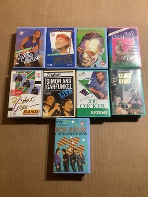 WILLIE NELSON RAYCHARLES CHUCK BERRY INDONESIAN CASSETTES GAMAVA BASF c-90 clam