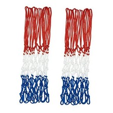 Tricolor Basketball Net, 12 Loops 7 Knots Polyester Anti-Whip Basketball Net