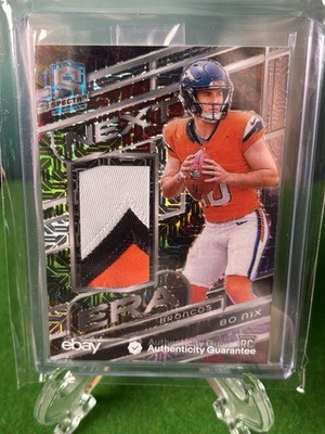 2024 Spectra Bo Nix Next Era /25 3 Color Patch Denver Broncos