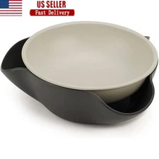 Double Layer Snack Bowl Set Food Waste Container Dishwasher Safe BPA Free New