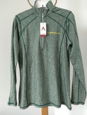 Antigua Womens half-zip Green Heather long-sleeve Performance Top M Oregon Ducks