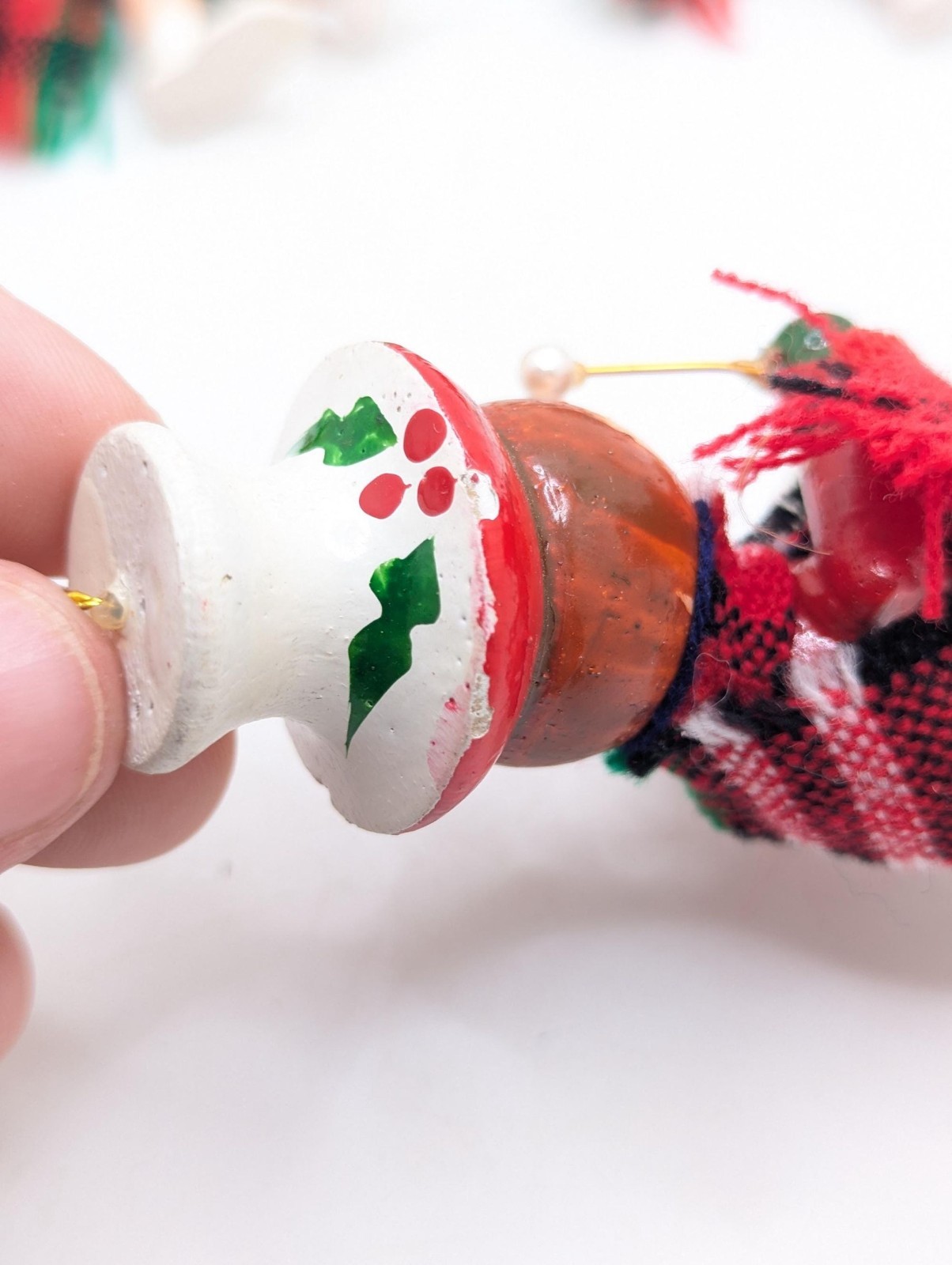 Vintage Lot Various Wooden Christmas Ornaments Estate Grandma Drummer Tree Gift