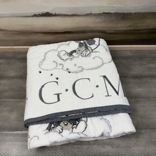 Pottery Barn Kids Disney Mickey Mouse Baby Quilt Multicolor Monogram Spots Read